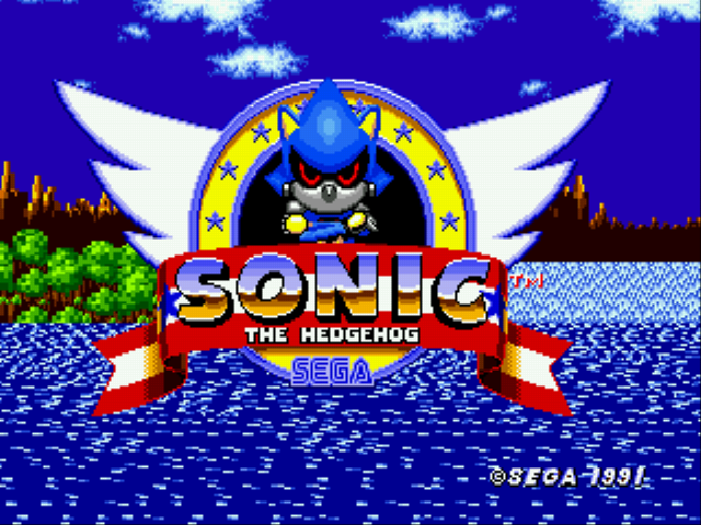 Metal Sonic in Sonic the Hedgehog (Beta) Title Screen